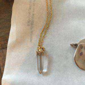 Crystal Obelisk Necklace Gold Chain